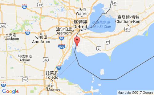 加拿大海運港口阿默斯特堡amherstburg港口地圖