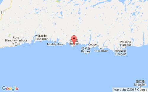 加拿大海運港口伯吉奧burgeo港口地圖