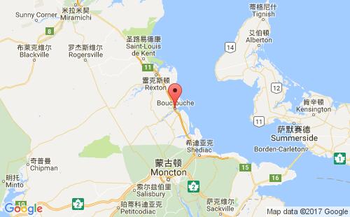 加拿大海運(yùn)港口巴克圖什buctouche港口地圖