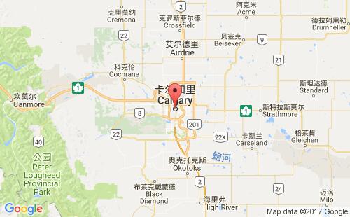 加拿大海運(yùn)港口卡爾加里calgary港口地圖