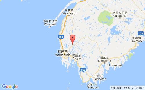 加拿大海運港口卡爾頓carleton港口地圖