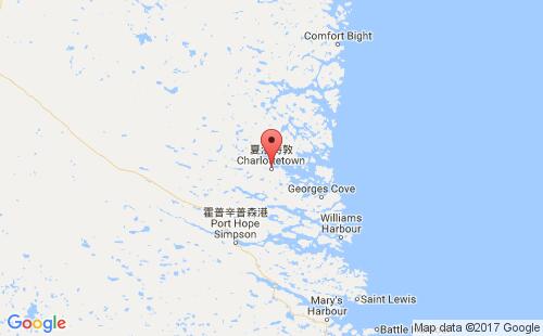 加拿大海運港口夏洛特敦charlottetown,nf港口地圖