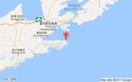 加拿大海運(yùn)港口坎索港canso harbour港口地圖