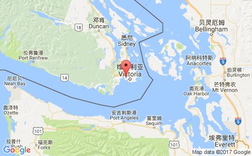加拿大海運(yùn)港口埃斯奎莫爾特esquimalt港口地圖