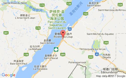 加拿大海運港口里維耶爾-迪盧riviere du loup港口地圖