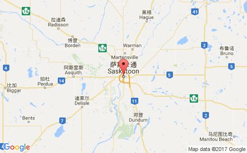 加拿大海運港口薩斯卡通saskatoon港口地圖