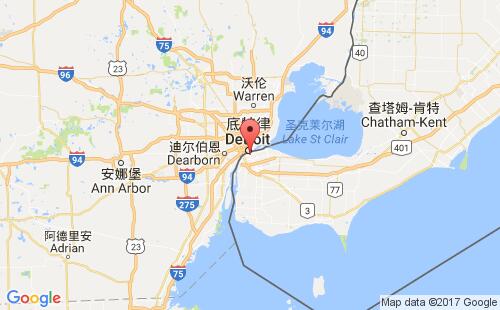 加拿大海運(yùn)港口溫澤爾windsor,on港口地圖