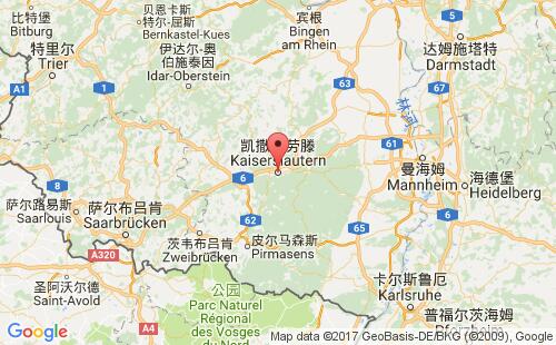 德國(guó)港口凱澤斯勞滕kaiserslautern港口地圖