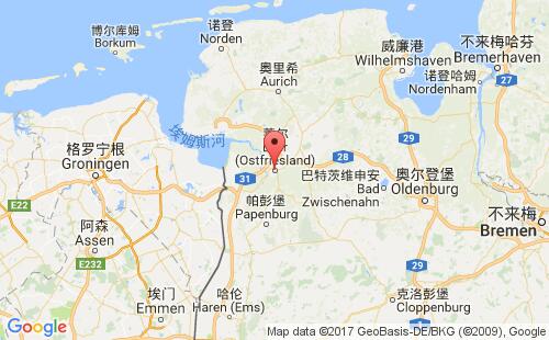 德國港口累爾leer港口地圖