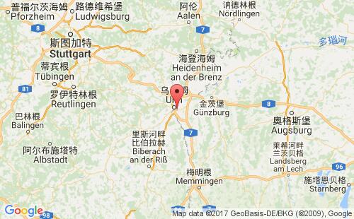 德國港口烏爾姆ulm港口地圖