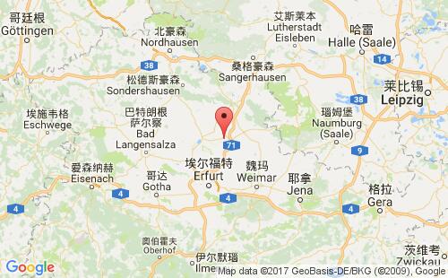 德國港口瑟默達sommerda港口地圖