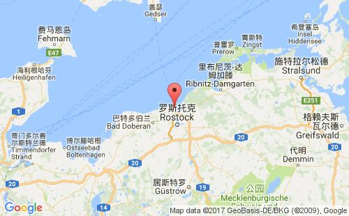 德國(guó)港口瓦爾內(nèi)明德warnemunde港口地圖