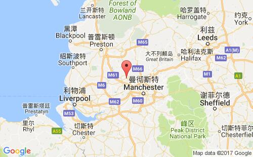 英國(guó)港口博爾頓bolton港口地圖