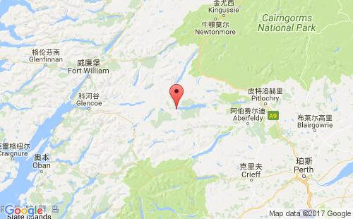 英國港口芬納特finnart港口地圖