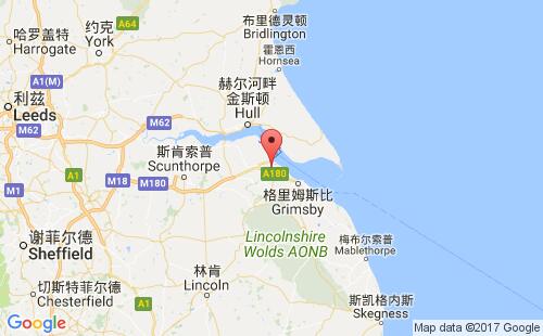 英國港口伊明赫姆immingham港口地圖