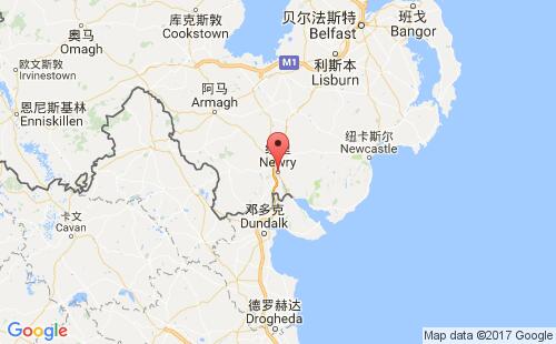 英國港口紐里newry港口地圖