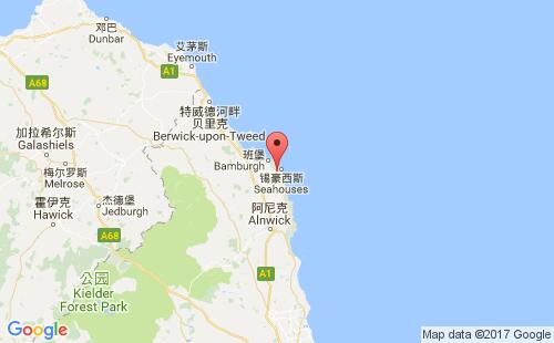 英國港口北森德蘭north sunderland港口地圖