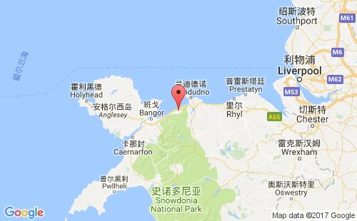 英國(guó)港口彭邁恩毛爾penmaenmawr港口地圖