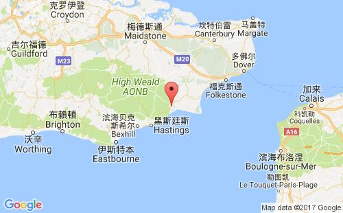 英國港口拉伊rye港口地圖