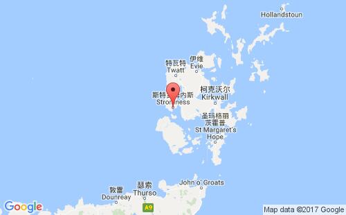 英國港口斯特羅姆內(nèi)斯stromness港口地圖
