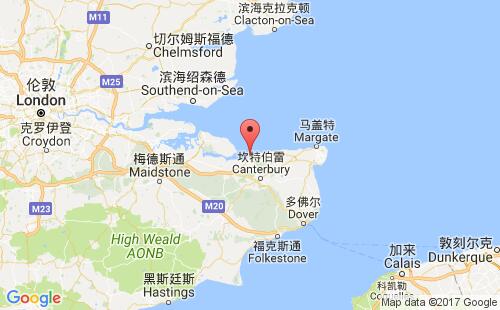 英國港口惠特斯特布爾whitstable港口地圖