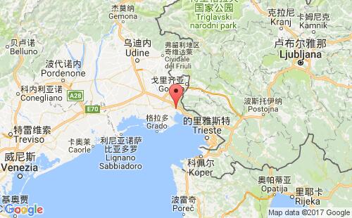 意大利港口蒙法爾科內(nèi)monfalcone港口地圖