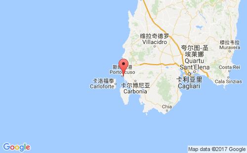 意大利港口利維斯梅porto vesme港口地圖