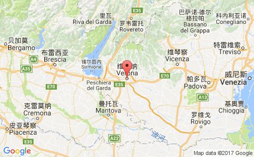 意大利港口維羅納verona港口地圖