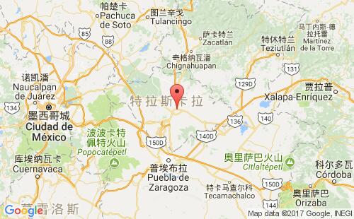 墨西哥海運(yùn)港口阿皮薩科apizaco港口地圖