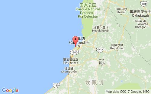 墨西哥海運港口萊爾馬lerma港口地圖