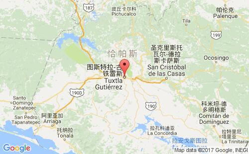 墨西哥海運港口圖斯特拉古鐵雷斯tuxtla gutierrez港口地圖