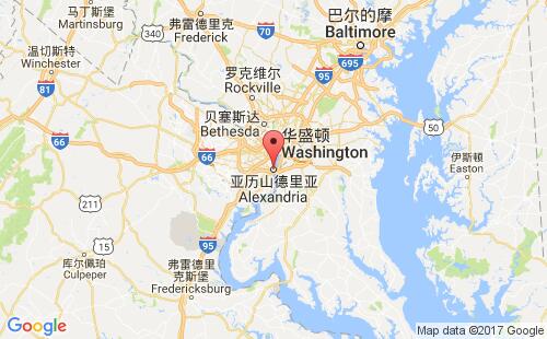 美國海運(yùn)港口亞歷山大alexandria,va港口地圖