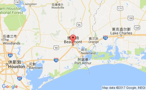 美國海運(yùn)港口博蒙特beaumont港口地圖