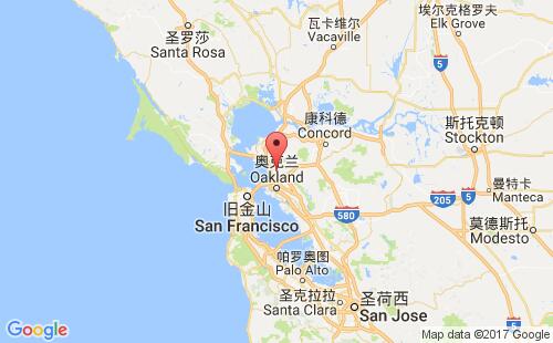美國(guó)海運(yùn)港口伯克利berkeley港口地圖