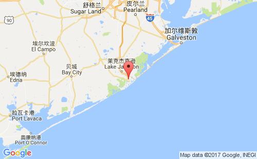 美國(guó)海運(yùn)港口費(fèi)里波特freeport,tx港口地圖