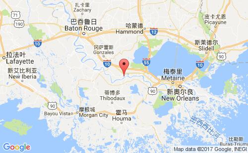 美國(guó)海運(yùn)港口格拉梅西gramercy港口地圖