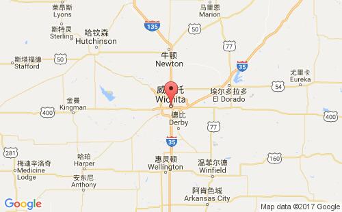 美國海運(yùn)港口威奇托wichita,ks港口地圖