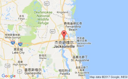 美國海運(yùn)港口杰克遜維爾jacksonville,fl港口地圖