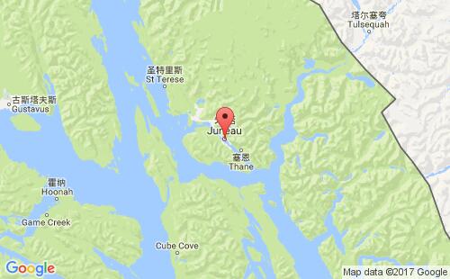 美國海運(yùn)港口朱諾juneau港口地圖