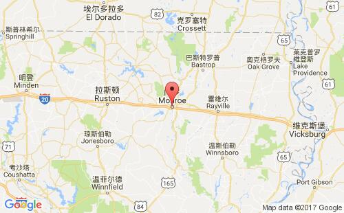 美國(guó)海運(yùn)港口門(mén)羅monroe港口地圖