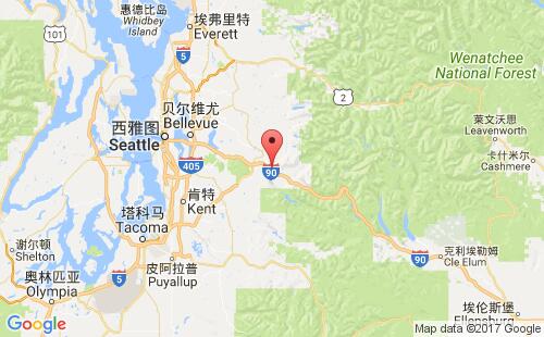 美國海運港口諾思貝north ben港口地圖