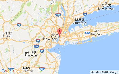 美國海運(yùn)港口紐約new york,ny港口地圖