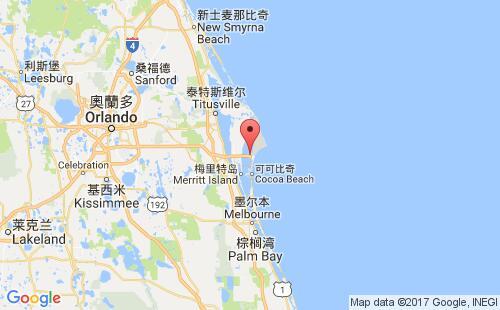 美國海運(yùn)港口卡納維拉爾港port canaveral港口地圖
