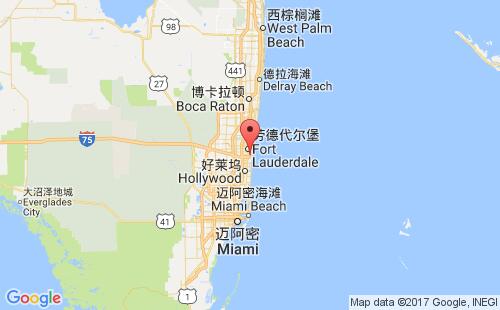 美國(guó)海運(yùn)港口埃弗格雷斯港port everglades,fl港口地圖
