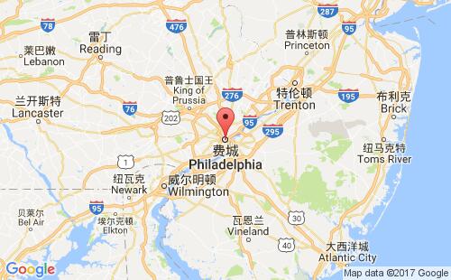 美國海運(yùn)港口費(fèi)城philadelphia,pa港口地圖