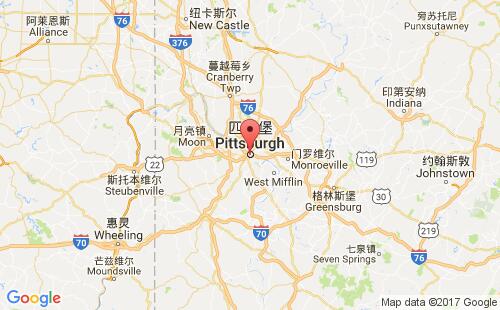 美國(guó)海運(yùn)港口匹茲堡pittsburgh,pa港口地圖