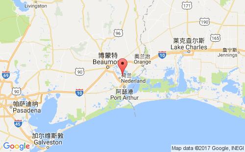 美國海運(yùn)港口內(nèi)奇斯港port neches港口地圖