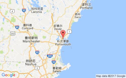 美國海運港口樸茨茅斯portsmouth,us港口地圖