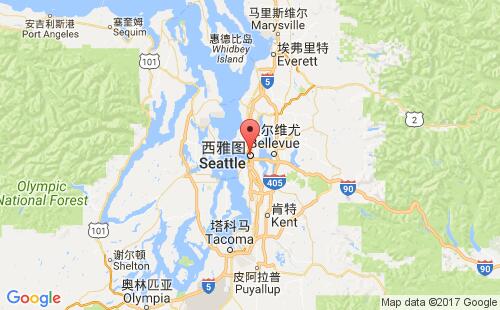 美國海運港口西雅圖seattle,wa港口地圖