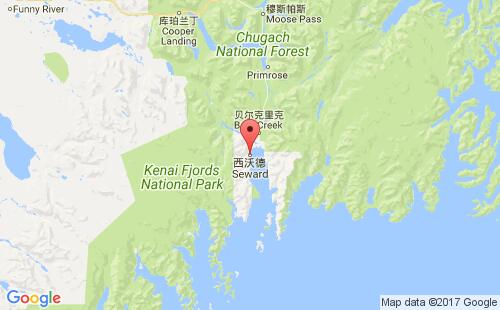 美國海運港口蘇厄德seward港口地圖